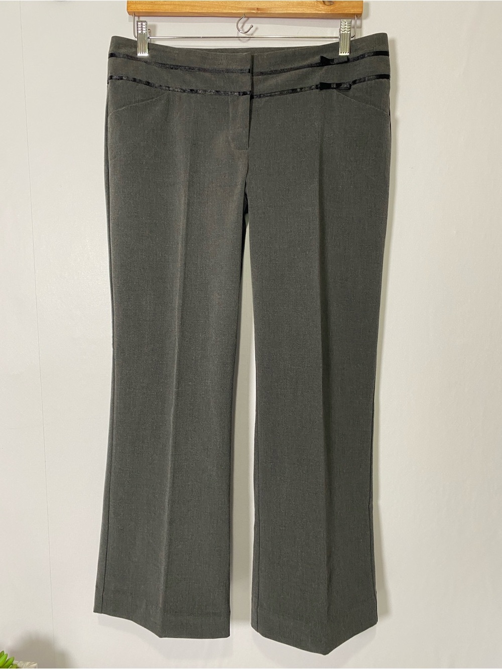 Stoosh Studio Women's Low/waist Trouser Pants Gray 10 Preppy Office Casual